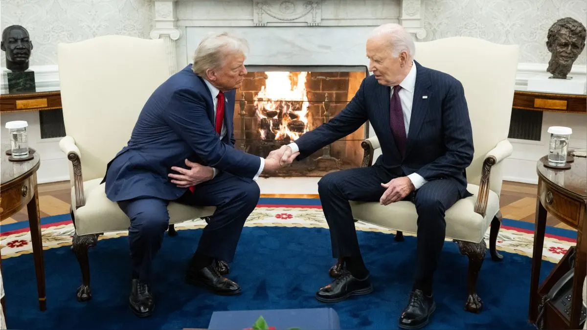 Donald Trump dice que la política «es dura» y agradece transición «fluida» a Joe Biden en encuentro en la Casa Blanca